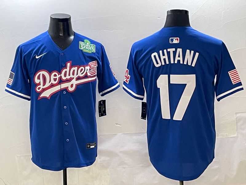 Men Los Angeles Dodgers #17 Ohtani Blue Second generation Joint Name Nike 2025 MLB Jersey style 15->los angeles dodgers->MLB Jersey